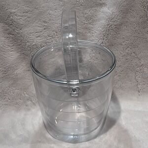 TERVIS Ice Bucket 2.5 QT‎ Clear Plain With Handle Double Wall No Lid EXCELLENT